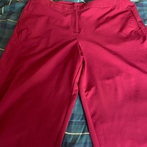 Rose colored trousers